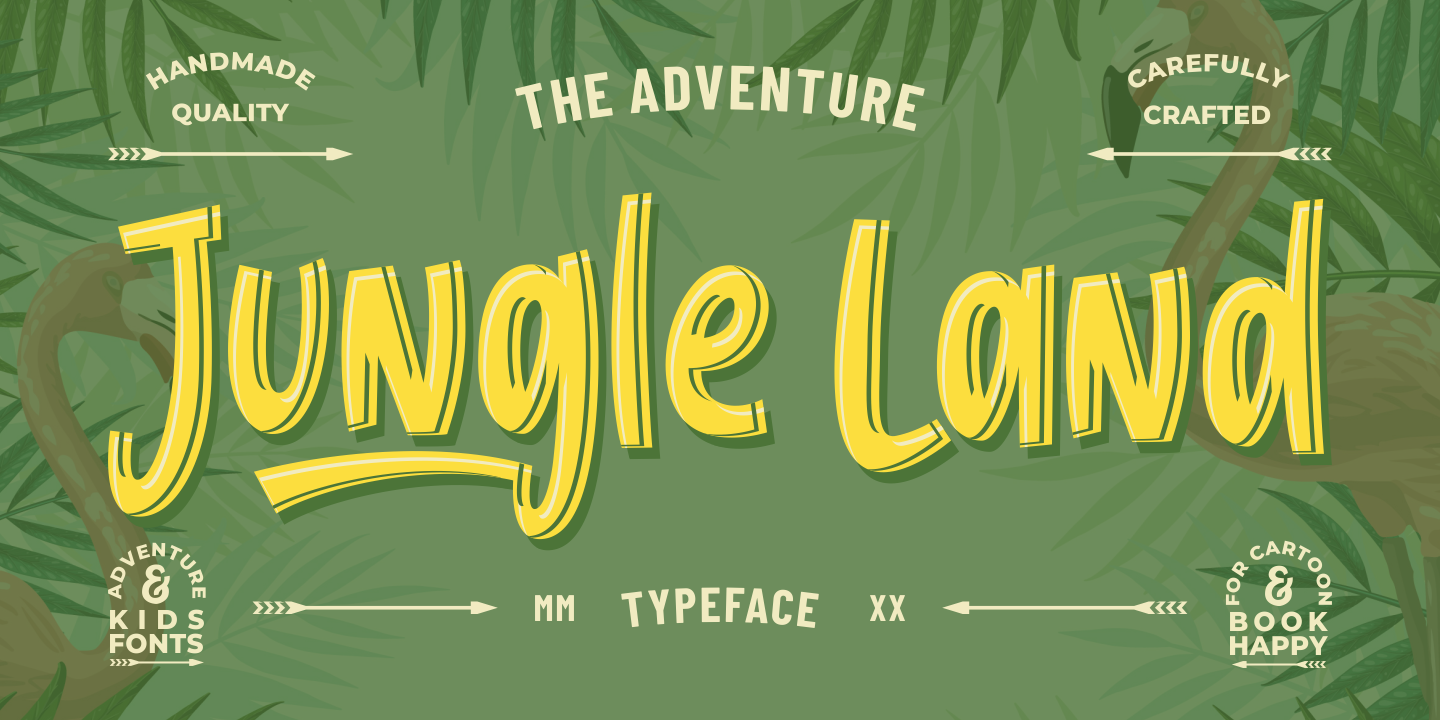 Beispiel einer Jungle Land-Schriftart